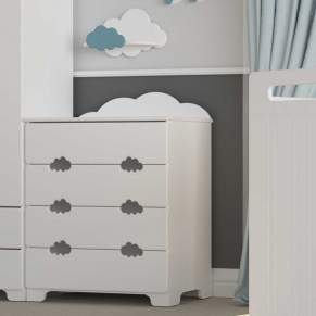 Bambino Casa Nuvole Chiari Bianco - Комод Бял